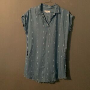 Thread Supply Casual Denim Cap Sleeve Comfortable Dress. Size Large
